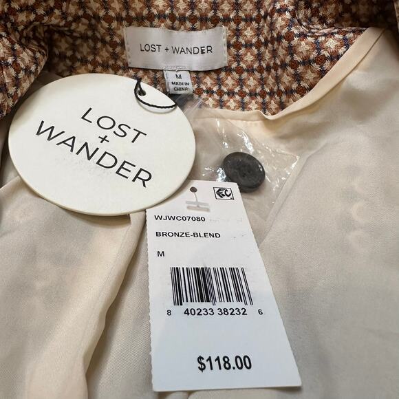 LOST + WANDER Women's Sara Cropped Blazer Size Medium - Picture 6 of 10